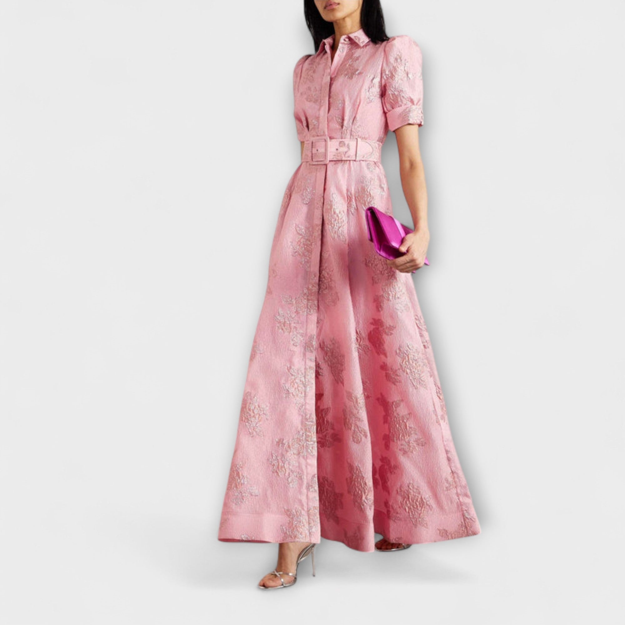 Anabella - Sukienka z krótkimi bufkowymi rękawami